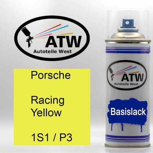 Porsche, Racing Yellow, 1S1 / P3: 400ml Sprühdose, von ATW Autoteile West.